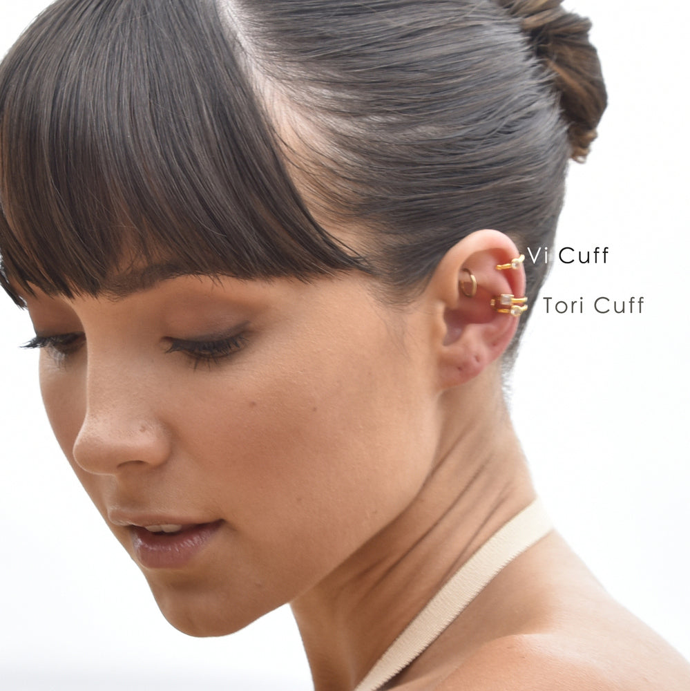 Culturesse Tori Ear Contour Minimalist Cuff Earring (Single Piece)