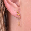 Culturesse Kalea Gold Filled Snake Chain Earrings