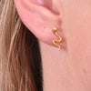 Culturesse Ava Gold Filled Snake Stud Earrings