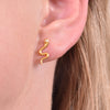 Culturesse Ava Gold Filled Snake Stud Earrings