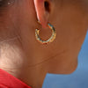 Culturesse Dejouer 24K Textured C Hoop Earrings