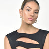 Culturesse Dejouer 24K Textured C Hoop Earrings