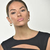 Culturesse Dejouer 24K Textured C Hoop Earrings