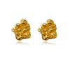 Culturesse Imani Solid Sculpture Stud Earrings (Gold)