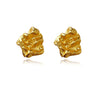 Culturesse Imani Solid Sculpture Stud Earrings (Gold)