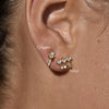 Culturesse Crisann Diamante Spike Stud Earrings (Gold)