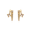 Culturesse Crisann Diamante Spike Stud Earrings (Gold)