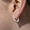 Culturesse New Frame of Mind Huggie Earrings (Silver)