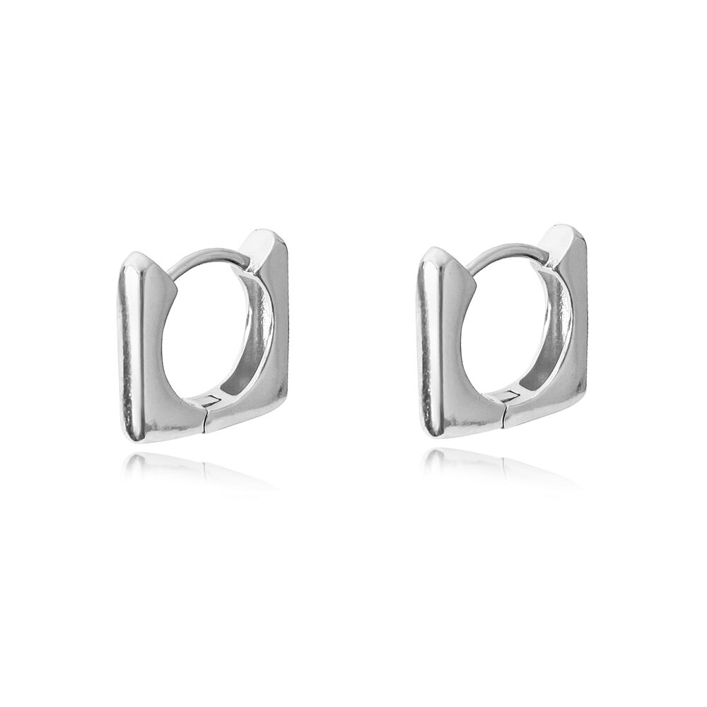 Culturesse New Frame of Mind Huggie Earrings (Silver)