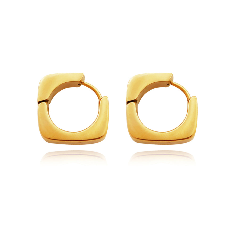 Culturesse Klara Modern Gold Chic Huggie Earrings