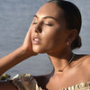 Culturesse Adalyn Star-engraved Chunky Hoop Earrings (Gold)