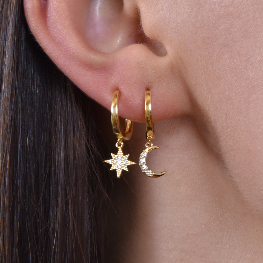 Culturesse Alula Celestial Beauty Mismatching Earrings