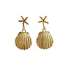 Culturesse Acela Beach Goddess Star Shell Earrings