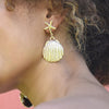 Culturesse Acela Beach Goddess Star Shell Earrings