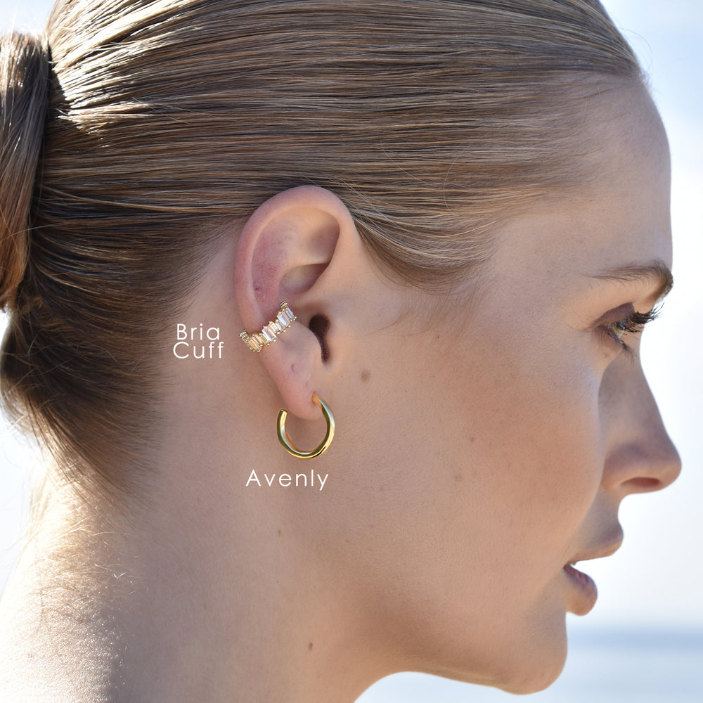 Culturesse Avenly Classic Gold Vermeil Hoop Earrings