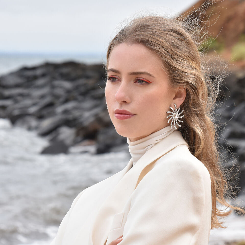 Culturesse Stealing Sunlight Statement Earrings