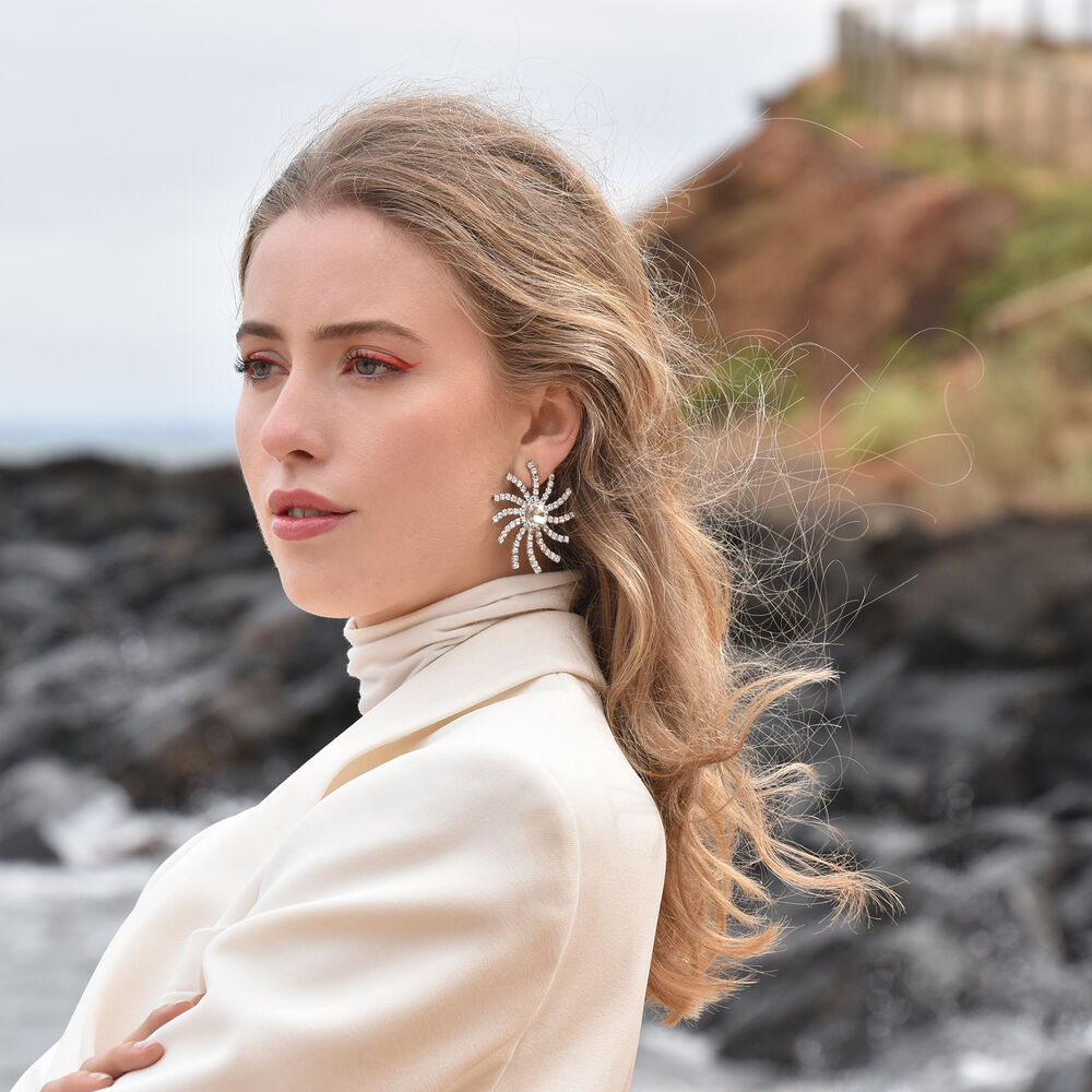 Culturesse Stealing Sunlight Statement Earrings