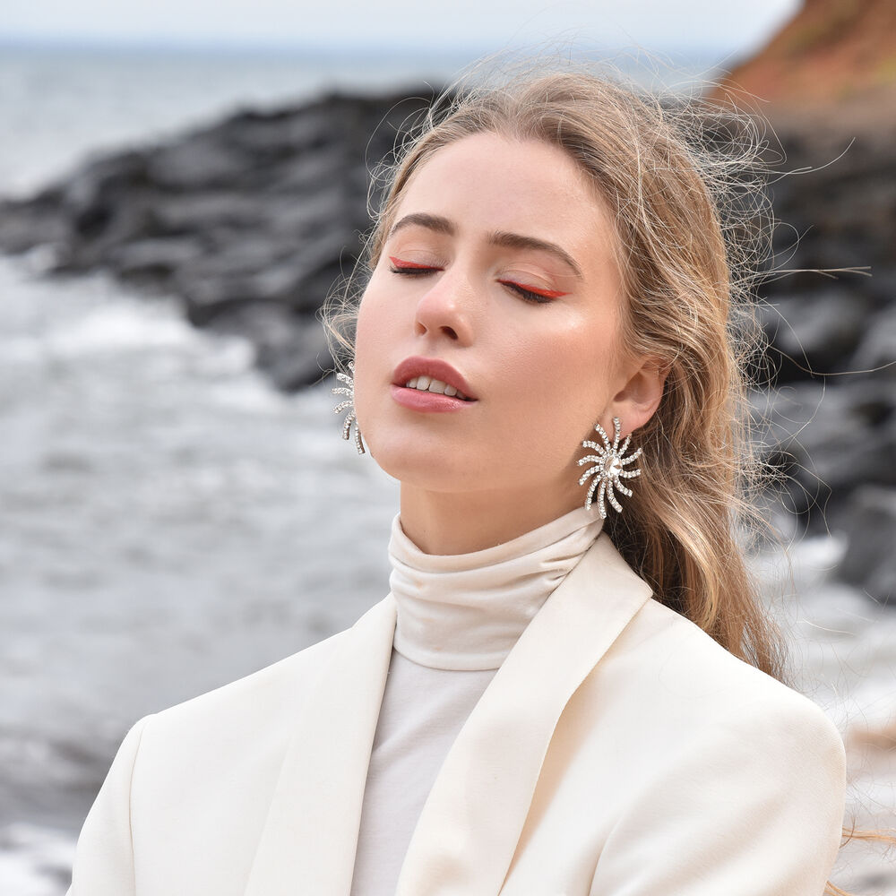 Culturesse Stealing Sunlight Statement Earrings
