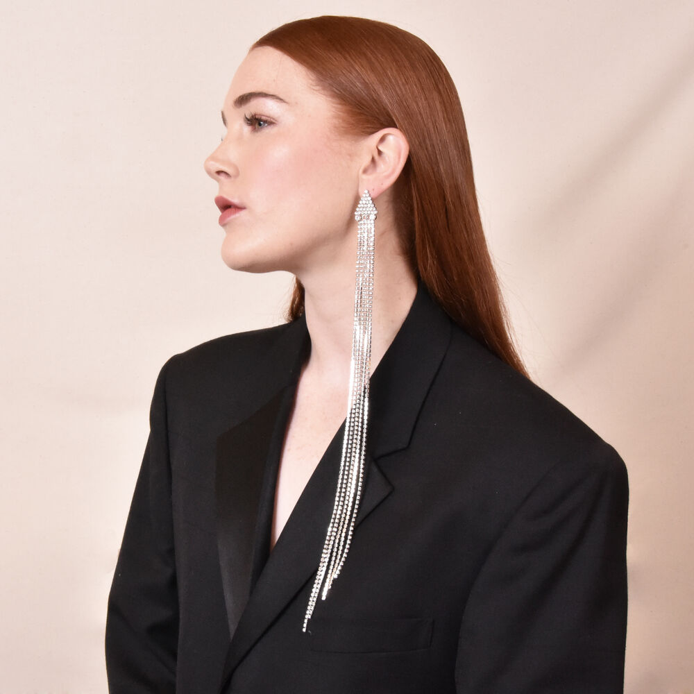 Culturesse Opal Catwalk Long Drop Earrings