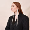 Culturesse Opal Catwalk Long Drop Earrings