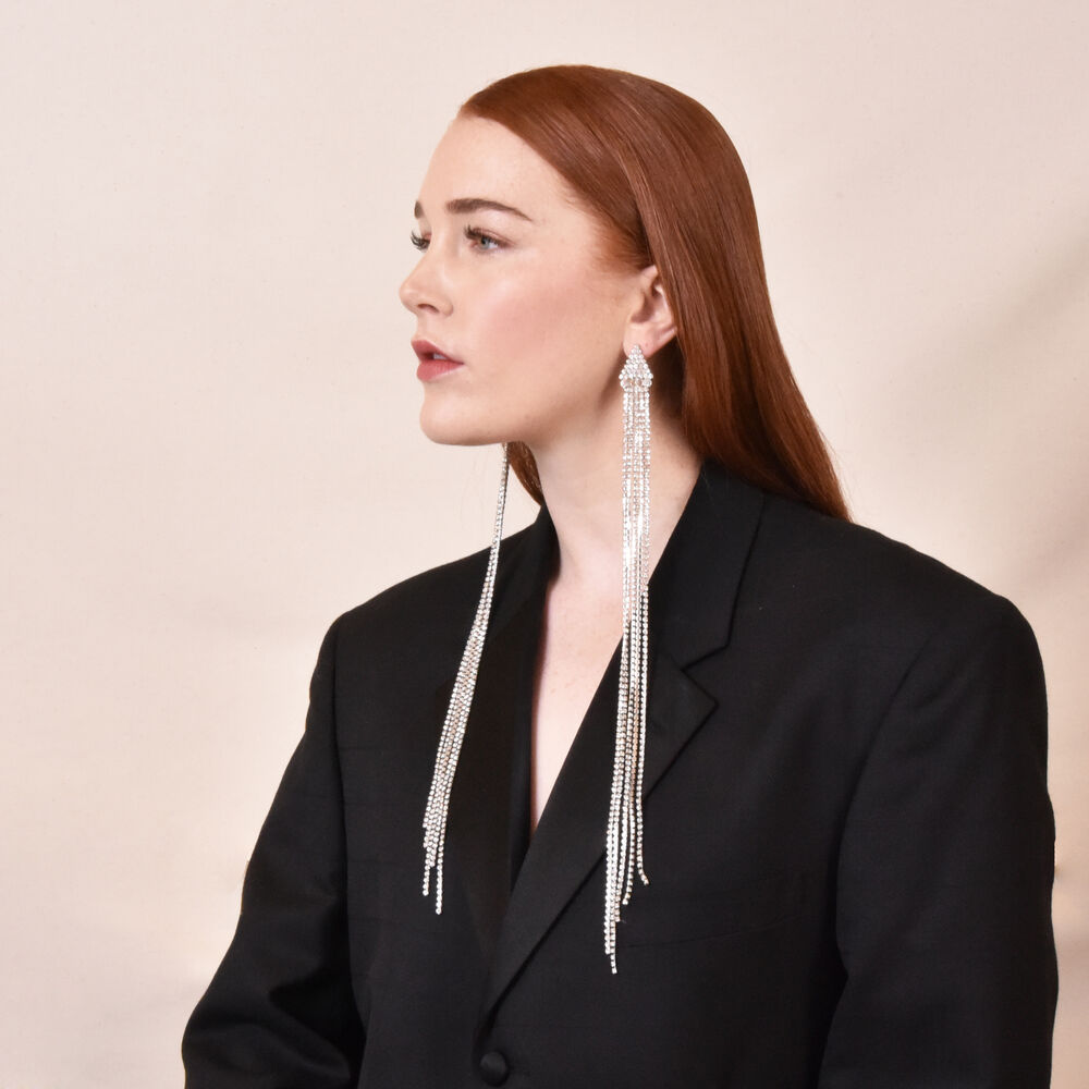 Culturesse Opal Catwalk Long Drop Earrings