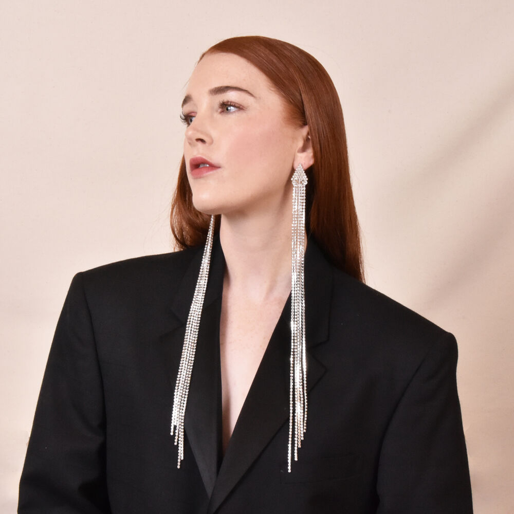 Culturesse Opal Catwalk Long Drop Earrings