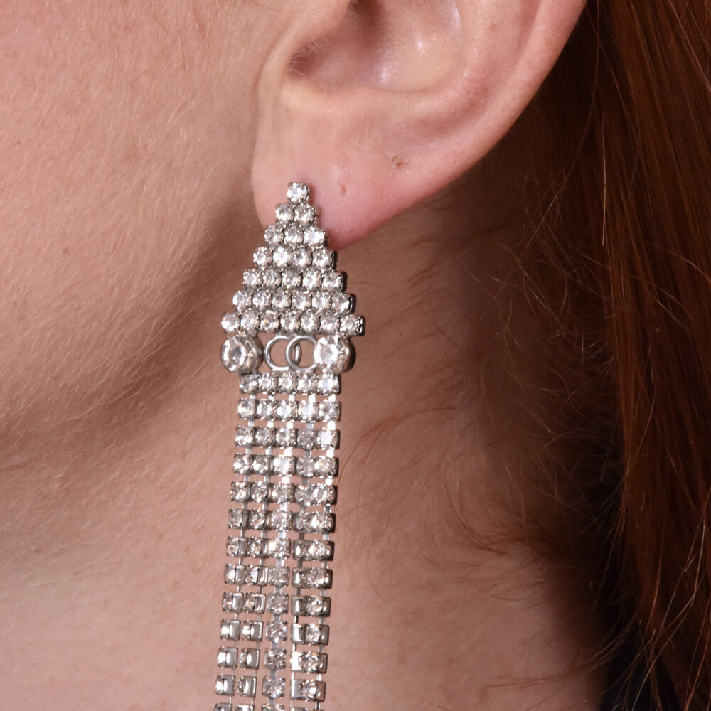 Culturesse Opal Catwalk Long Drop Earrings