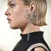 Culturesse Augustin Catwalk Diamante Tassel Flower Earrings