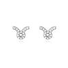 Culturesse Taurus Artisan Zirconia Pave Stud Earrings (Silver)
