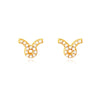 Culturesse Taurus Artisan Zirconia Pave Stud Earrings (Gold)