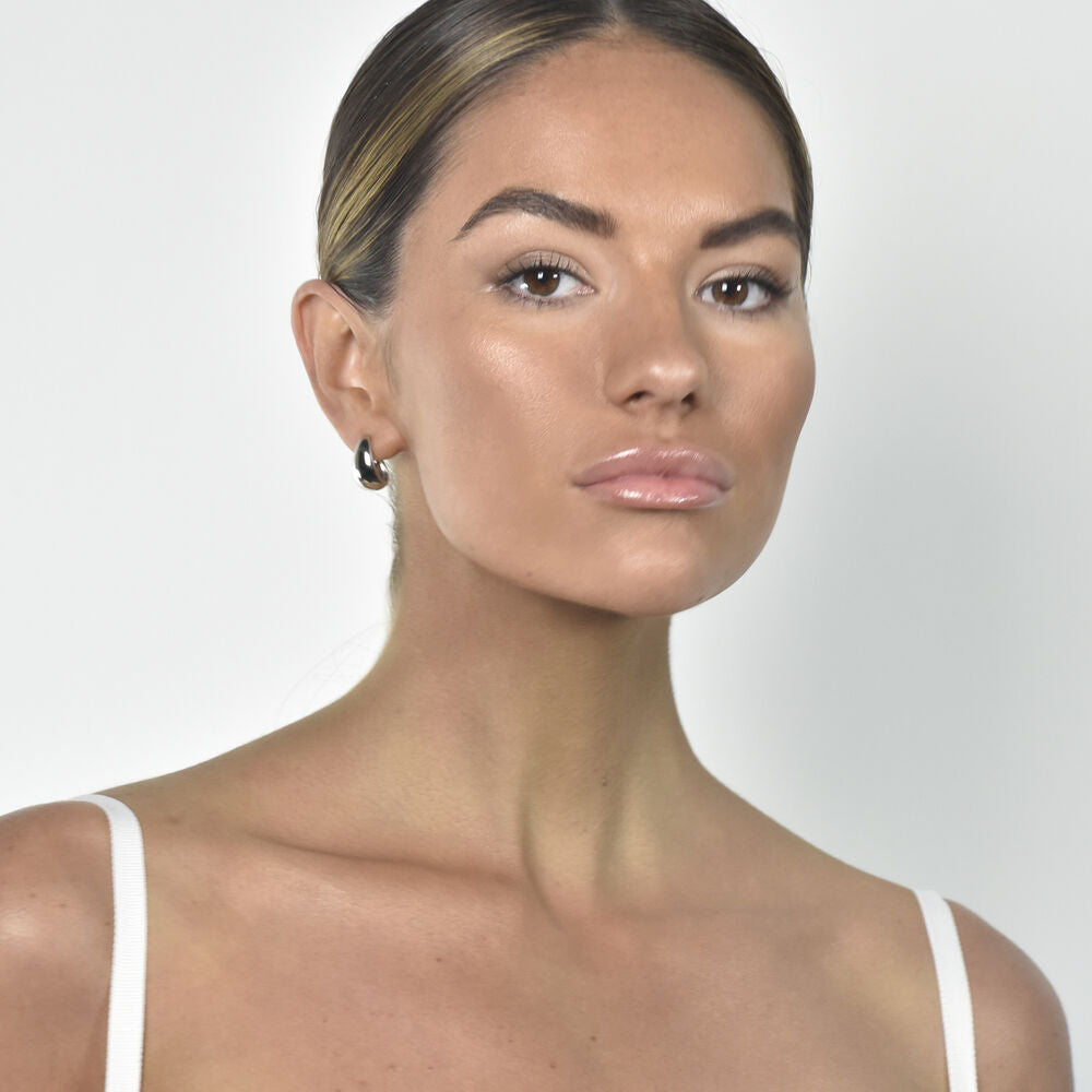 Culturesse Elea Modern Teardrop Earrings (Silver)
