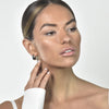 Culturesse Elea Modern Teardrop Earrings (Silver)