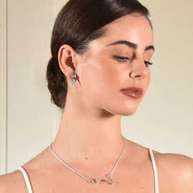 Culturesse Ted Zirconia Dainty Teddy Earrings