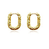 Culturesse Elma Textured Dainty Huggie Earrings - Gold