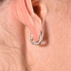 Culturesse Elma Textured Dainty Huggie Earrings - Silver