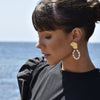 Culturesse Camila 24K Sculpture Pearl Drop Earrings