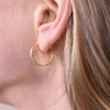 Culturesse Isador Textured Deco Hoop Earrings (Gold)