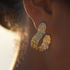 Culturesse Amandine Artisan Sculptural Flow Earrings (Gold Vermeil)