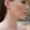 Culturesse Haven Artisan Sculptured Heart String Earrings (Gold)