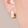 Culturesse Adelyn Art Deco Textured  Huggie Earrings (Gold Vermeil)