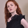 Culturesse Valencia 22K Twisted Gold Croissant Earrings