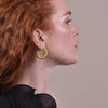Culturesse Valencia 22K Twisted Gold Croissant Earrings