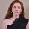 Culturesse Valencia 22K Twisted Gold Croissant Earrings