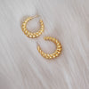 Culturesse Valencia 22K Twisted Gold Croissant Earrings