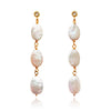 Culturesse Starling 24K Crystal Freshwater Pearl Drop Earrings