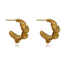 Culturesse Tosca Textured C Hoop Earrings