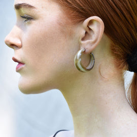 Culturesse Genvieve Resin Hoop Earrings