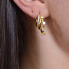 Culturesse Cendrique Gold Vermeil Topaz Loop Earrings