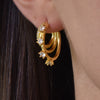 Culturesse Cendrique Gold Vermeil Topaz Loop Earrings