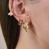 Culturesse Cendrique Gold Vermeil Topaz Loop Earrings